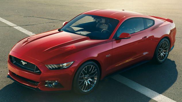 2015 s550 Mustang red top-front view